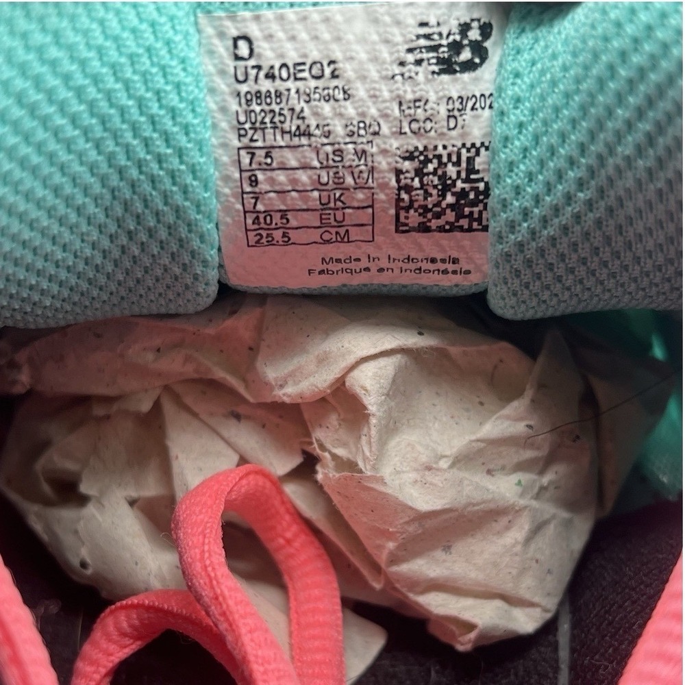 New Balance 740 V2 Cyber Jade Green Pink Y2K Runners - Mens Size 7.5 USED - Picture 9 of 9